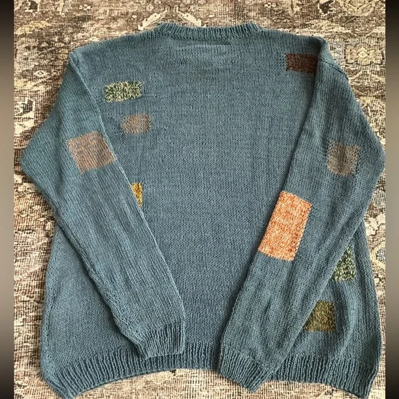 Story MFG. Spinning Patchwork Organic-cotton Sweater - Picture 8 of 10